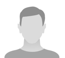 Person gray photo placeholder man in T-shirt on white background